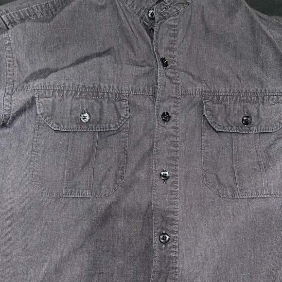 A small button down gray shirt - Picture 6 of 7
